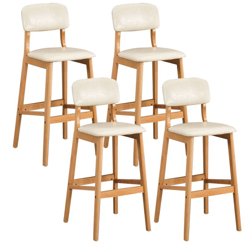 Tabouret de comptoir de siège carré de style de style industriel avec des jambes en bois