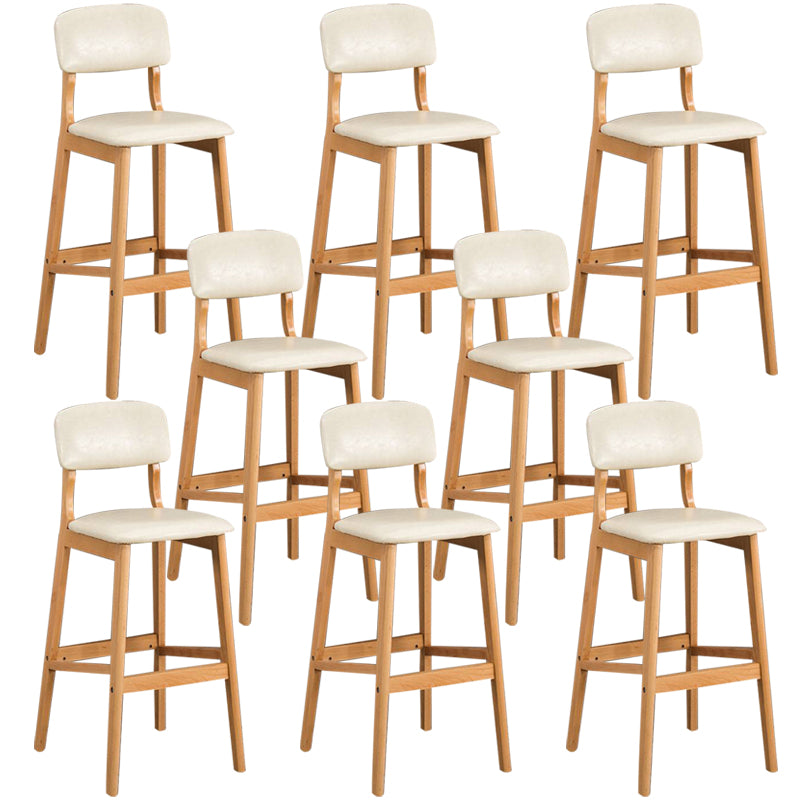 Tabouret de comptoir de siège carré de style de style industriel avec des jambes en bois