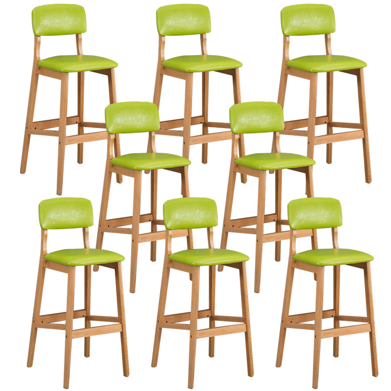 Tabouret de comptoir de siège carré de style de style industriel avec des jambes en bois