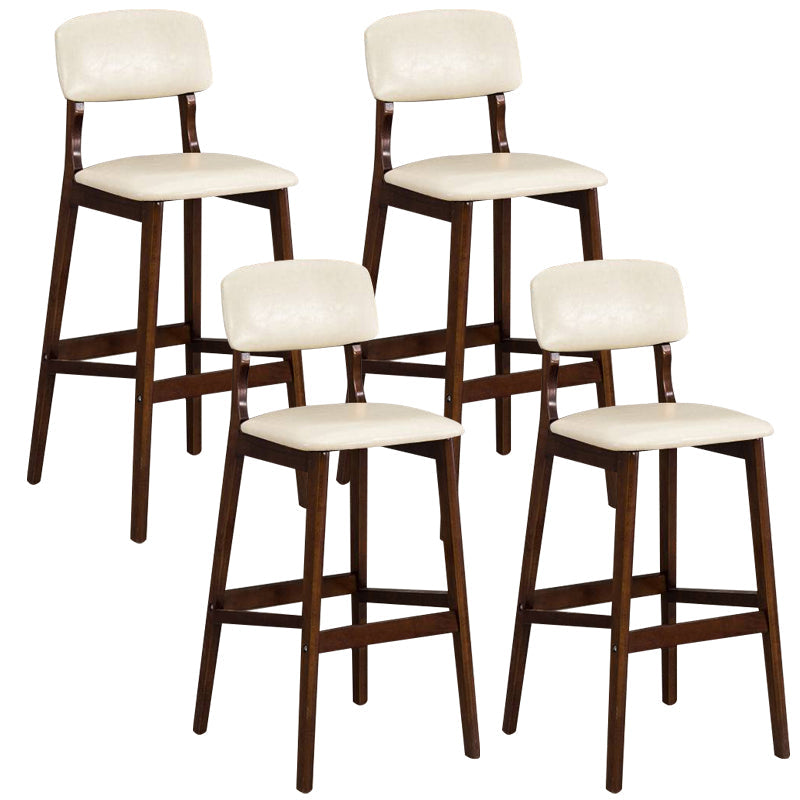 Tabouret de comptoir de siège carré de style de style industriel avec des jambes en bois