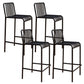 Industrial Low Back Counter Stool Metal Counter Stools for Home Use