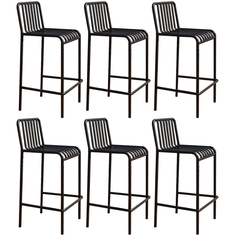 Industrial Low Back Counter Stool Metal Counter Stools for Home Use