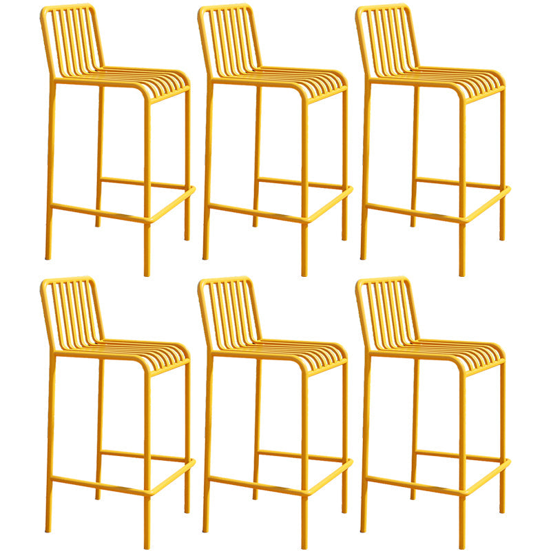 Industrial Low Back Counter Stool Metal Counter Stools for Home Use