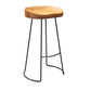 Contemporary Wood Counter Stool Living Room Bar Stool with Metal Legs Clearhalo 'Bar Furniture' 'Bar Stools' 'bar_stools' 'furn' 'furn_bar_stools' 'Furniture' 'Kitchen & Dining Furniture' 6154139