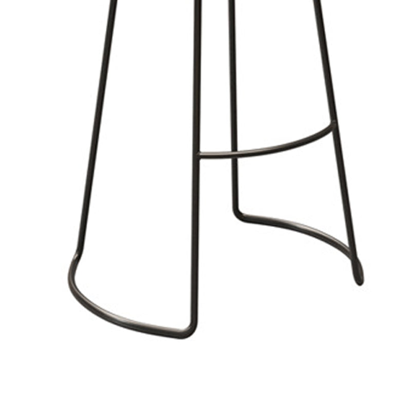 Contemporary Wood Counter Stool Living Room Bar Stool with Metal Legs Clearhalo 'Bar Furniture' 'Bar Stools' 'bar_stools' 'furn' 'furn_bar_stools' 'Furniture' 'Kitchen & Dining Furniture' 6154143