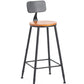 Contemporary Wood Counter Stool Living Room Bar Stool with Metal Legs Clearhalo 'Bar Furniture' 'Bar Stools' 'bar_stools' 'furn' 'furn_bar_stools' 'Furniture' 'Kitchen & Dining Furniture' 6154147
