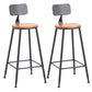 Contemporary Wood Counter Stool Living Room Bar Stool with Metal Legs With Back 2 Piece Set Bar Stool(30"H) Clearhalo 'Bar Furniture' 'Bar Stools' 'bar_stools' 'furn' 'furn_bar_stools' 'Furniture' 'Kitchen & Dining Furniture' 6154157