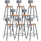 Contemporary Wood Counter Stool Living Room Bar Stool with Metal Legs With Back 8 Piece Set Bar Stool(30"H) Clearhalo 'Bar Furniture' 'Bar Stools' 'bar_stools' 'furn' 'furn_bar_stools' 'Furniture' 'Kitchen & Dining Furniture' 6154160