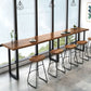 Taburete de bar de salón de madera estilo moderno con patas de metal