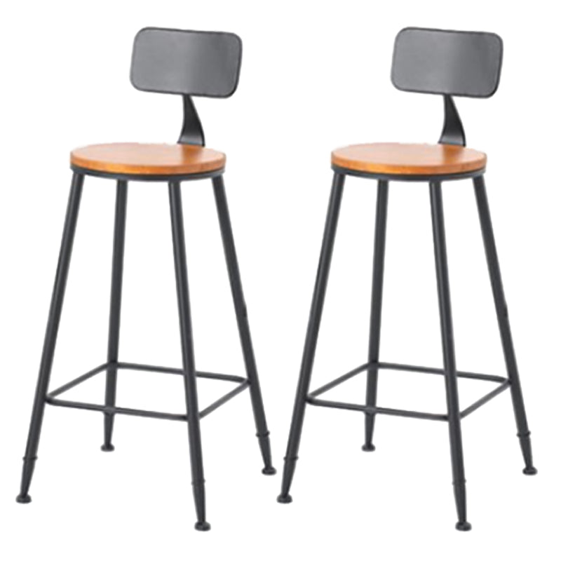 Taburete de bar de salón de madera estilo moderno con patas de metal