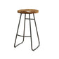 Taburete de bar de salón de madera estilo moderno con patas de metal