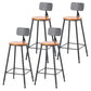 Taburete de bar de salón de madera estilo moderno con patas de metal