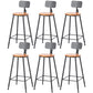 Taburete de bar de salón de madera estilo moderno con patas de metal