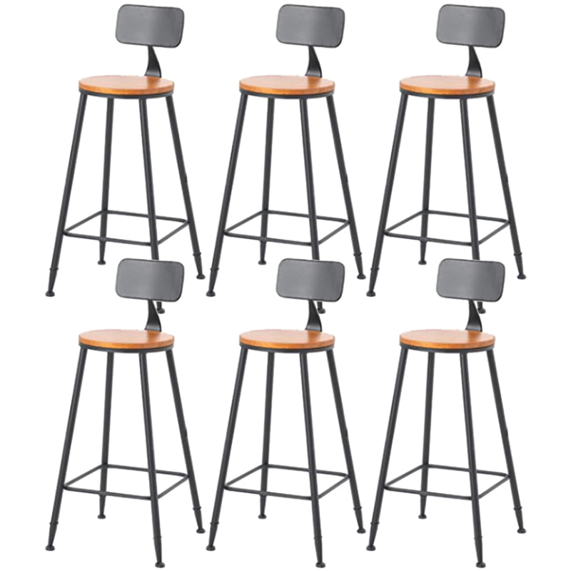 Taburete de bar de salón de madera estilo moderno con patas de metal
