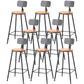 Taburete de bar de salón de madera estilo moderno con patas de metal