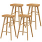 Zeitgenössischer Tresenhocker aus massivem Holz, Eimer, Wohnzimmer-Barhocker