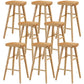 Zeitgenössischer Tresenhocker aus massivem Holz, Eimer, Wohnzimmer-Barhocker