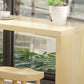 Zeitgenössischer Tresenhocker aus massivem Holz, Eimer, Wohnzimmer-Barhocker