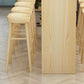 Zeitgenössischer Tresenhocker aus massivem Holz, Eimer, Wohnzimmer-Barhocker