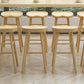 Zeitgenössischer Tresenhocker aus massivem Holz, Eimer, Wohnzimmer-Barhocker