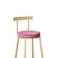 Contemporary Velvet Counter Stool Round Living Room Bar Stool with Metal Legs Clearhalo 'Bar Furniture' 'Bar Stools' 'bar_stools' 'furn' 'furn_bar_stools' 'Furniture' 'Kitchen & Dining Furniture' 6154216