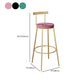 Contemporary Velvet Counter Stool Round Living Room Bar Stool with Metal Legs Clearhalo 'Bar Furniture' 'Bar Stools' 'bar_stools' 'furn' 'furn_bar_stools' 'Furniture' 'Kitchen & Dining Furniture' 6154227