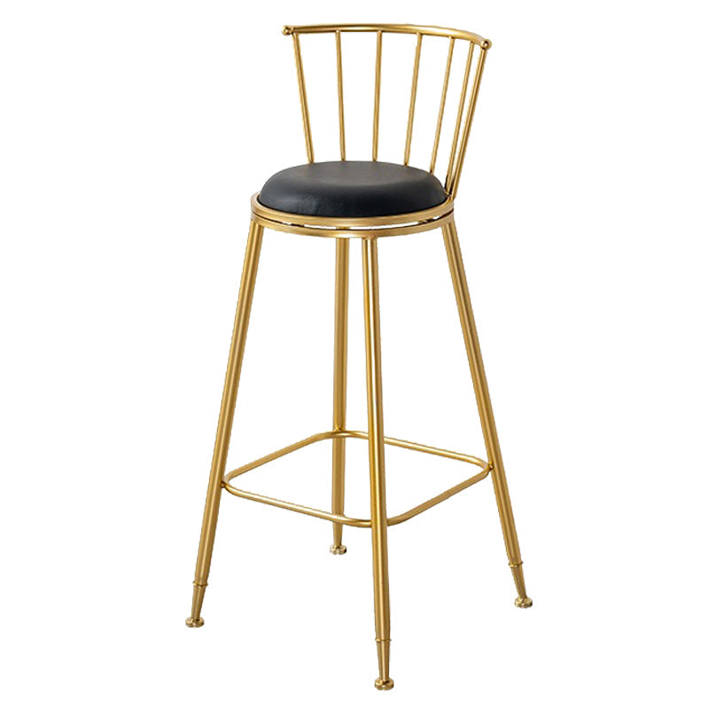 Contemporary Style Upholstered Counter Stool Bar-height Living Room Bar Stool Black 1 Piece Clearhalo 'Bar Furniture' 'Bar Stools' 'bar_stools' 'furn' 'furn_bar_stools' 'Furniture' 'Kitchen & Dining Furniture' 6154229