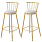 Contemporary Style Upholstered Counter Stool Bar-height Living Room Bar Stool White 2 Piece Set Clearhalo 'Bar Furniture' 'Bar Stools' 'bar_stools' 'furn' 'furn_bar_stools' 'Furniture' 'Kitchen & Dining Furniture' 6154240