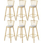 Contemporary Style Upholstered Counter Stool Bar-height Living Room Bar Stool White 6 Piece Set Clearhalo 'Bar Furniture' 'Bar Stools' 'bar_stools' 'furn' 'furn_bar_stools' 'Furniture' 'Kitchen & Dining Furniture' 6154244