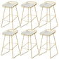 Contemporary Style Upholstered Counter Stool Bar-height Living Room Bar Stool Gold 6 Piece Set Clearhalo 'Bar Furniture' 'Bar Stools' 'bar_stools' 'furn' 'furn_bar_stools' 'Furniture' 'Kitchen & Dining Furniture' 6154252