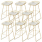 Contemporary Style Upholstered Counter Stool Bar-height Living Room Bar Stool Gold 8 Piece Set Clearhalo 'Bar Furniture' 'Bar Stools' 'bar_stools' 'furn' 'furn_bar_stools' 'Furniture' 'Kitchen & Dining Furniture' 6154253