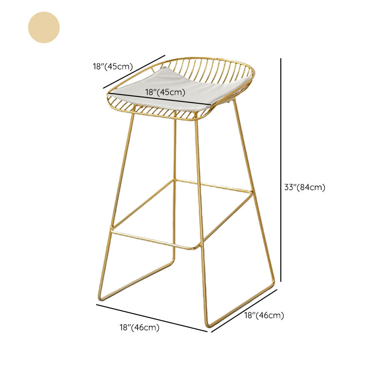 Contemporary Style Upholstered Counter Stool Bar-height Living Room Bar Stool Clearhalo 'Bar Furniture' 'Bar Stools' 'bar_stools' 'furn' 'furn_bar_stools' 'Furniture' 'Kitchen & Dining Furniture' 6154256