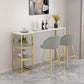 Contemporary Upholstered Counter Stool Rectangle Bar-height Bar Stool for Living Room