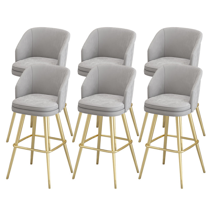 Contemporary Upholstered Counter Stool Rectangle Bar-height Bar Stool for Living Room