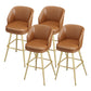 Contemporary Upholstered Counter Stool Rectangle Bar-height Bar Stool for Living Room