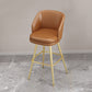 Contemporary Upholstered Counter Stool Rectangle Bar-height Bar Stool for Living Room