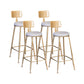 Scandinavian Upholstered Counter Stool Bar-height Bar Stool for Living Room