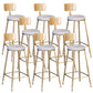 Scandinavian Upholstered Counter Stool Bar-height Bar Stool for Living Room