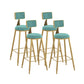 Scandinavian Upholstered Counter Stool Bar-height Bar Stool for Living Room