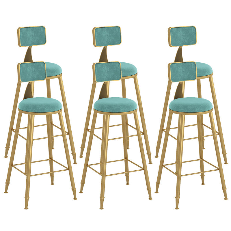 Scandinavian Upholstered Counter Stool Bar-height Bar Stool for Living Room