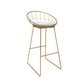Scandinavian Upholstered Counter Stool Bar-height Bar Stool for Living Room