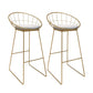 Scandinavian Upholstered Counter Stool Bar-height Bar Stool for Living Room