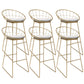 Scandinavian Upholstered Counter Stool Bar-height Bar Stool for Living Room