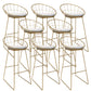 Scandinavian Upholstered Counter Stool Bar-height Bar Stool for Living Room
