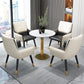 Glam -stijl gesinterde stenen dinerset rond 1/2/3/4/5 stukken eettafel set