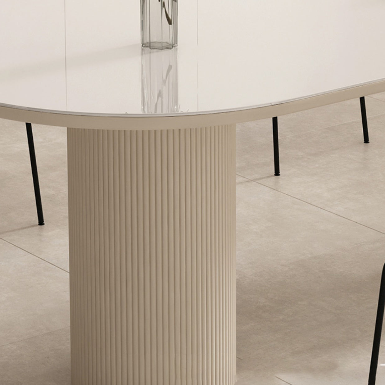 Glam -stijl rechthoekige tafel ingesteld 1/2/4/5/6 stukken eetgelegenheid voor thuisgebruik