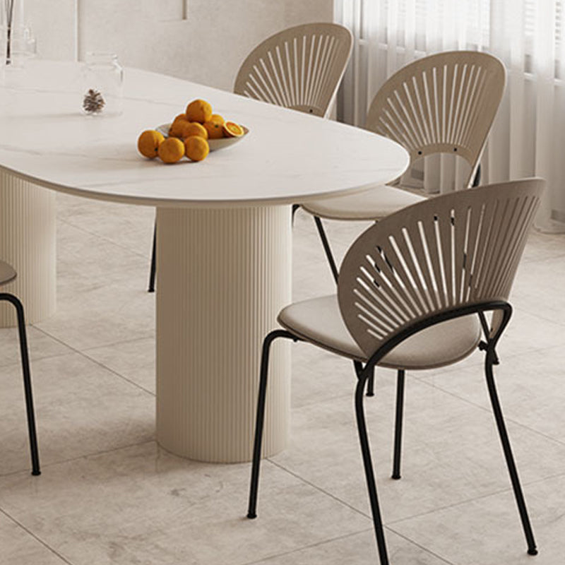 Glam -stijl rechthoekige tafel ingesteld 1/2/4/5/6 stukken eetgelegenheid voor thuisgebruik