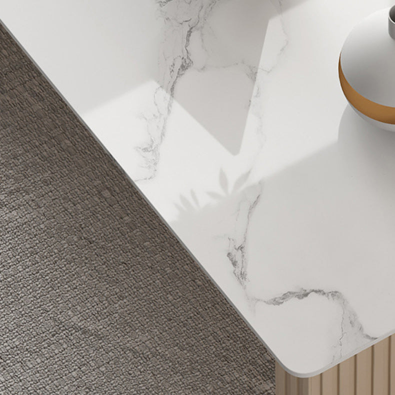 23 "Wide Glam Executive Desk White 3-Drawer voetstuk Office Desk