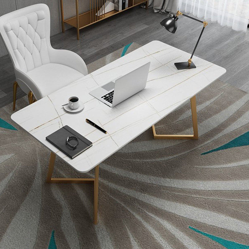 Moderne stijl werktafel gesinterde steenwit Writing Bureau