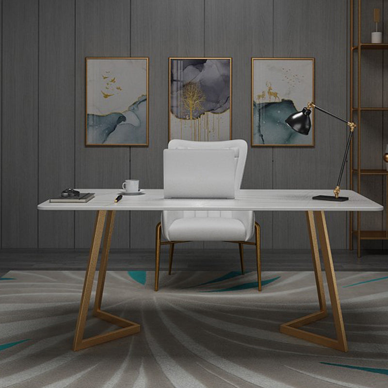 Moderne stijl werktafel gesinterde steenwit Writing Bureau